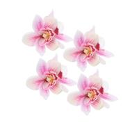 BESTYASH 4pcs Hawaiian Orchid Flower Hair Clips Bohemian Artificial Cymbidium Hairpins for Women Bridal Seaside Holiday Accessories Lightweight Durable Fade Resistant