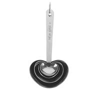 BESTYASH 4pcs Heart Shaped Stainless Steel Measuring Spoons for Dry and Liquid Ingredients Accurate Kitchen Measuring Tools with Comfortable Handles Rust Resistant Cooking Spoons