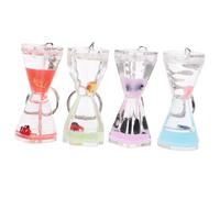 BESTYASH 4pcs Kawaii Animal Oil Timer Keychains Creative Key Ring Decorations for Backpack Bag Car Home Keys Fashion Ornaments Random Color