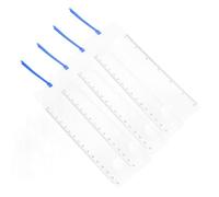 BESTYASH 4pcs Magnifying Bookmark with Built Clear Ruler Compact PVC Page Magnifier Lens for Reading Books Newspapers Magazines Portable Wallet for Measurement and Everyday Use