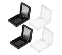 BESTYASH 4pcs Makeup Container Empty Eyeshadow Lipstick Boxes Black White for Travel Daily Use Store Eyeshadows Blush Powders
