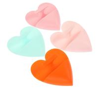 BESTYASH 4pcs Manual Facial Cleansing Brushes Set Love Heart Design, Soft Silicone Bristles for Blackhead Removal and Exfoliation, Suitable for Daily Skincare