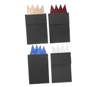 BESTYASH 4pcs Men’s Pocket Squares Handkerchiefs Pre-folded Fiber Suit Accessories White Burgundy Khaki Blue for Formal Occasion