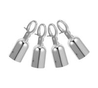 BESTYASH 4pcs Metal Rope End Caps with Lobster Claw Clasps Cord Stopper for Decking and Guardrail Rope Fittings Stanchion Handrail Accessories for Crowd Control Queue Management