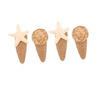 BESTYASH 4pcs Realistic Mermaid Hair Clips Star Fish Seashell Clip for Girls Women Beach Wedding Hair Accessories Set