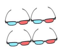 BESTYASH 4pcs Red Blue Viewing Glasses for Adults Compatible with Smartphones Tvs Projectors Flexible Durable Eye Wear for Movies Games
