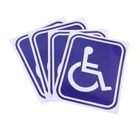 BESTYASH 4pcs Self-adhesive Disabled Wheelchair Stickers Blue Practical and Convenient to Install Sticker Decals Suitable for Public Restrooms and Elevator Use