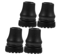 BESTYASH 4pcs Skid Cane Foot Covers Thickened Trekking Pole Tips for Secure Installation Walking Stick Accessories Lightweight and Durable Crutch Tips for Hiking and Trekking