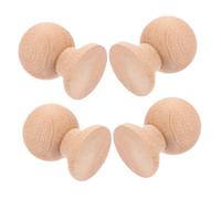 BESTYASH 4pcs Small Wood Finials for Crafting DIY Decoration Compact Decorative Wooden Finials Inspired by Classical Roman Design Versatile Accent for Curtain Rods Bed Posts Furniture