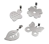 BESTYASH 4pcs Stainless Steel Table Cloth Clips Table Cover Clamps for Weddings Picnics and Dinners Creative Design with Random Patterns for Secure Hold Windy Conditions