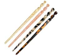 BESTYASH 4Pcs Tortoise Shell Hair Sticks for Long Hair Durable Acetate Hair Pins Retro Hair Styling Tools for Elegant Updos Non Slip Bun Pins for Women