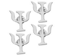 BESTYASH 4pcs Vintage Psychological Symbol Brooch Pin Set in Silver Alloy for Jackets Coats Shirts Sweaters Hats - Psychology Suit Accessory Pins for Men and Women