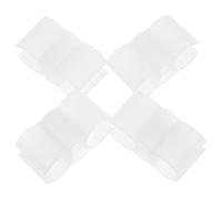 BESTYASH 4pcs White Plastic Broom and Dustpan Connector Clips with Dual Connection and Versatile Compatibility, Secure Broom Handle Fastener for Household Cleaning Tools