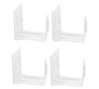 BESTYASH 4pcs Window Blind Center Support Brackets High Grade Iron Valance Mounting Bracket for Foot Curtain Rods Easy DIY Installation Rust Resistant Curtain Rail Accessory