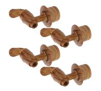 BESTYASH 4pcs Wooden Barrel Spigot Replacement Faucet for Beverage Dispenser with 2.8cm Thread, Rustic Vintage Water Spout for Beer Barrel and Milk Tea Bucket, for Bar and Entertaining