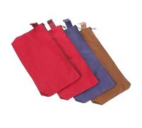 BESTYASH 4pcs Zipper Canvas Pencil Bags and Cosmetics Pouches for Students, Large Capacity Stationery Organizer Set in Maroon, Coffee, and Royal Blue, Portable Pen Cases for School