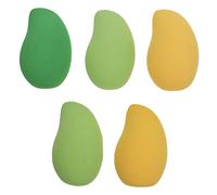 BESTYASH 5 Pcs Mango Shape Sponge Makeup Applicators Stylish Unique Design for Delicate Makeup and Comfortable Hand Feel Assorted Colours Portable Make-up Props Random Color