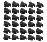 BESTYASH 500pcs Black Plastic Hair Rope DIY Buckles Snap Ponytail Holder Clips for Women Hair Ties Buckle Crafting Accessories Secure Snap Closure and Headdress Decor