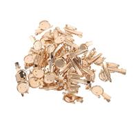 BESTYASH 50Pcs DIY Brooch Pin Blank Base with 35Mm Gold Duckbill Clip Brooch Clip Tray for Handmade Crafting and Badge Making