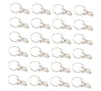 BESTYASH 50pcs Metal Curtain Rings with Clips Iron Rustproof Window Drapery Hanging Holder Clips for Shower Curtains Strong Accessories