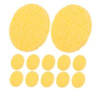 BESTYASH 50pcs Natural Compressed Cellulose Facial Sponges Round Shape Skin-Friendly Makeup Removal Cleansing Puff Gentle Exfoliating Soft Wood Pulp for Daily Face Care