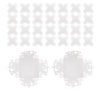 BESTYASH 50Pcs White Hollow Paper Chocolate Wrapping Boxes for Wedding Candy Holder with Lace Design, Party Truffle Packaging, Table Centerpieces for Wedding Decor