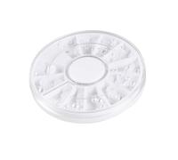 BESTYASH 5pack Nail Art Decor Accessories Half Circle Synthetic Pearls Set for DIY Manicure Crafts Tools for Nail Art Accessories Natural Decor Patch