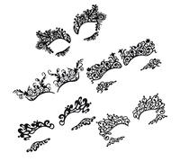 BESTYASH 5Pairs Eyeliner Stickers Eye Lace Decals for Cosplay Festivals Eye Designs for Dramatic Makeup Looks Reusable Face for Women