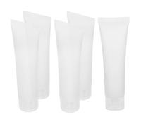 BESTYASH 5pcs 100ml Travel Refillable Bottles Set for Hand Cream Shampoo Lotion Face Wash, Frosted and Squeeze Containers for Toiletries on The Go Random Style
