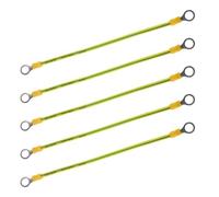 BESTYASH 5pcs Automotive Copper Braided Ground Straps Vehicle Grounding Cable Straps with Dual-Color Wire for Battery Series Connection and Engine Earth Bonding in Cars