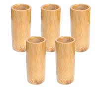 BESTYASH 5pcs Bamboo Cupping Cups Set, Small Carbonized Bamboo Fire Cupping Therapy Supplies, Diameter 3-4cm Height 10cm, Household Massage Tools for Body Relaxation and Relief