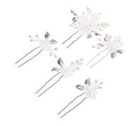BESTYASH 5pcs Bridal Wedding Hairpins Set Floral Pearl Hair Accessories for Bridesmaids Elegant Hair Flowers for Weddings Durable and Design