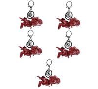 BESTYASH 5pcs Dinosaur Keychain Pendant Adorable Cartoon Keyring Bag Charm for Keys Backpacks Car Decor for Friends Family Cute Smiling Dinosaur Design