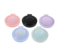 BESTYASH 5PCS Foldable Mini Hair Brush with Mirror Portable Scalp Massage Comb for Women Travel Compact Lightweight Pocket-sized Hairbrush for All Hair Types