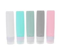 BESTYASH 5pcs Outdoor Travel Bottle Silicone Empty Cosmetic Storage Bottle Squeeze Refillable for Toiletry