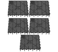 BESTYASH 5pcs Plastic Fish Tank Divider Grid for Aquarium Bottom Filter Tray, Black Partition Board with Connectable Filter Holes, Suitable for Aquarium Landscaping Base and Raising Fish
