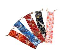 BESTYASH 5pcs Portable Fabric Drawstring Bags for and Camping Multipurpose Utensil Organizer Pouches for Chopsticks Spoons Fans and Combs Easy to Clean and Carry