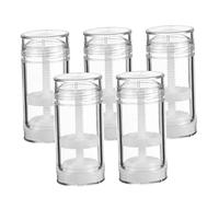 BESTYASH 5pcs Refillable Plastic Empty Bottles 30ml Leak-proof Dispenser Containers for Travel and Camping, for Homemade Creams and Deodorant Storage