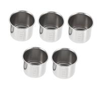 BESTYASH 5pcs Stainless Steel Medicine Cups with Scale Laboratory Measuring Tools for Precise Liquid and Solid Measurement Multi Purpose Hospital Grade