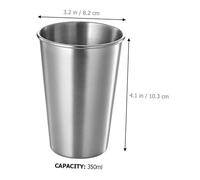 BESTYASH 5pcs Stainless Steel Metal Water Cups Drinking Mugs for Home Bar Restaurant Outdoor Camping Lightweight Unbreakable Juice Beer Whiskey Cups
