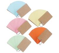 BESTYASH 5pcs Words Memory Cards Index Cards with Ring Thick Blank Paper and Metal Material Lightweight Easy Carry Delicate Appearance for Trips and Vacations