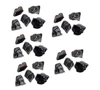 BESTYASH 5sets Natural Obsidian Stones Irregular Shaped Home Decor Lightweight Crystals for Meditation Stones Unique Collectors 5pcs*5