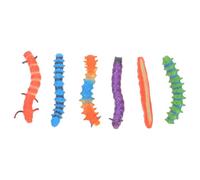 BESTYASH 6 Pack Realistic Plastic Caterpillar Toy, Non-toxic Fake Worm Figurines, Assorted Plastic Bugs for Kids Biology Classroom Learning, Halloween Prank & Party Favor Toys