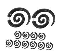 BESTYASH 6 Pairs Stainless Steel Spiral Snail Earrings Fake Plug Ear Expander Jewelry with Asymmetrical Wings for Punk Style Daily Wear Comfortable Stretching Accessories