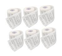 BESTYASH 6 Rolls Decorative Toilet Paper with Printed Chinese Characters Soft Wood Pulp Tissue for Sensitive Skin Portable Home and Travel Use Cultural Learning Bathroom Tissue for Family