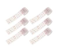 BESTYASH 6 Rolls Multicoloured Gradient Alphabet Washi Masking Tape with Adhesive and Easy to Tear Paper Material, Unique Cut Shapes for DIY Craft Projects, Journaling, Notebooks and Cards