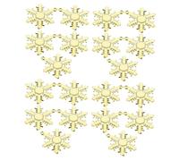 BESTYASH 60pcs Golden Plastic Snowflake Christmas Ornaments with Hanging Loops Snowflake Decorations for Winter Wonderland Party and Xmas Tree Decor