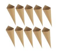 BESTYASH 60pcs Kraft Paper Petal Cones for Weddings Wedding Cones for Confetti Flower Bouquets Candy Gifts with Capacity Tray for Party Decorations