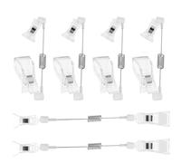 BESTYASH 6pcs Advertisement Clip Sign Holder Clip Plastic Stainless Steel Can Be Bent and Rotated 90 Degrees Easy to Install for Clothing Stores