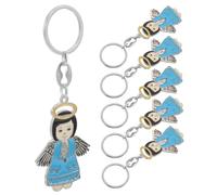 BESTYASH 6pcs Angel Keychain: Guardian Angel Keychain Charm For Baptism Party - Metal Key Pendant For Religious Events And Daily Use